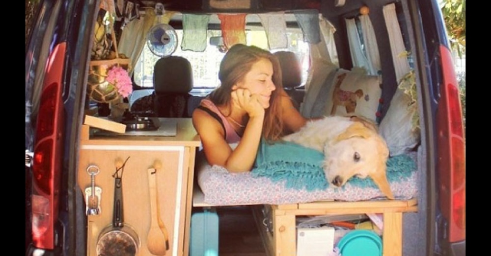Woman Restores Old Van To Travel Around The World With Her Dog