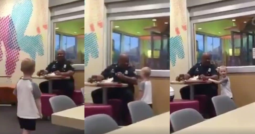 Young Boy Spots Cop In Restaurant. When I Saw What He Did Next My Heart Melted!