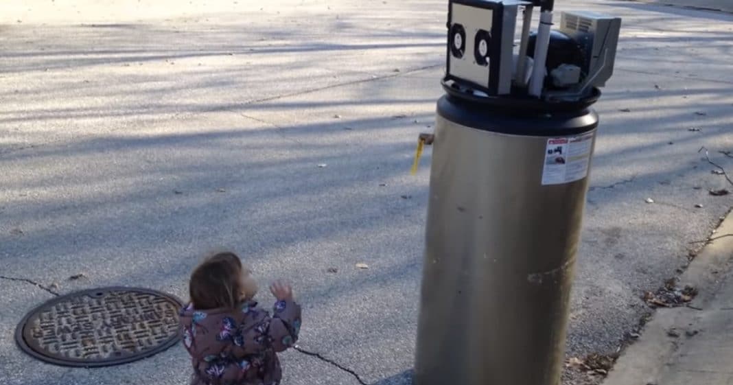 Little Girl Mistakes Water Heater For Robot. What She Does Next Will Melt Your Heart…