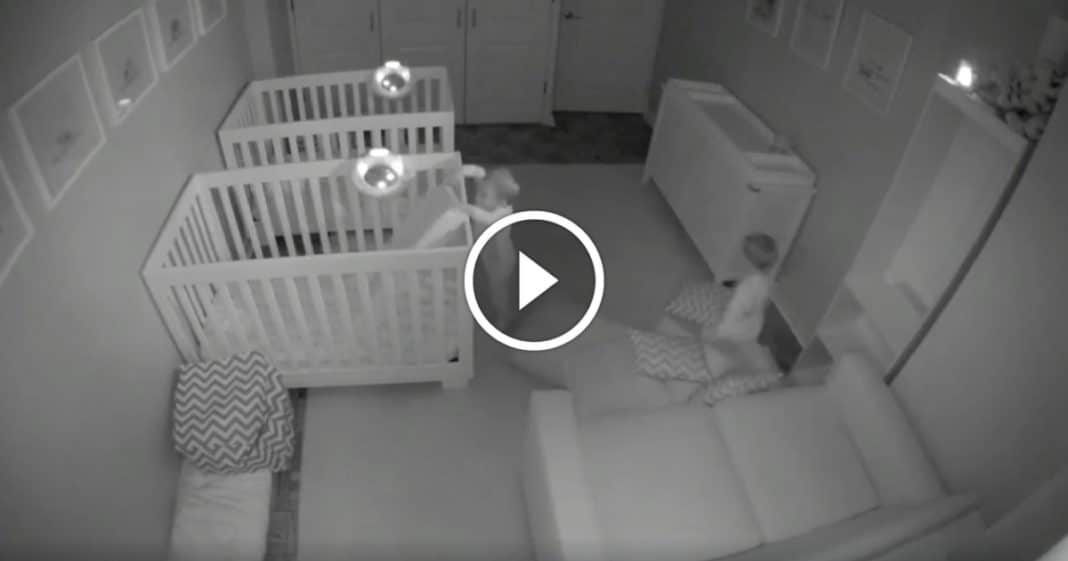 Mom Puts Camera In Twins’ Bedroom, But When She Sees Tape Later She Can’t Stop Laughing