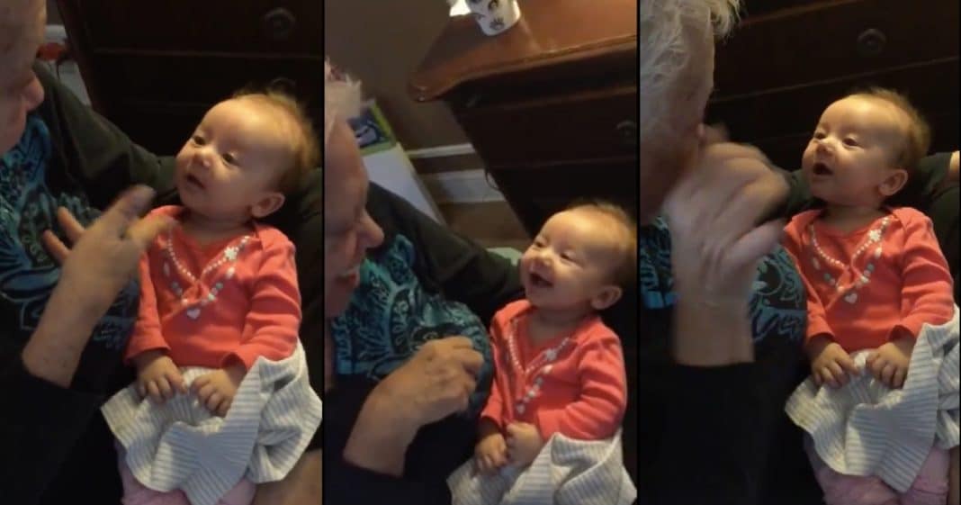 Grandma Teaches Deaf Baby Sign Language, And Her Reaction Will Melt Your Heart