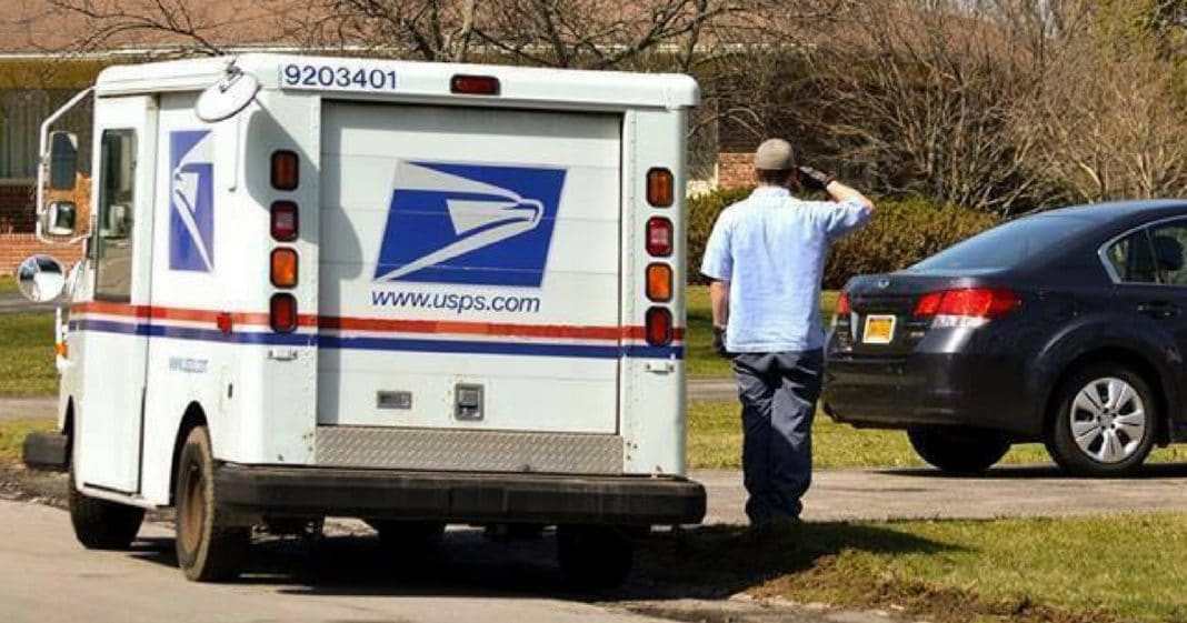 He’s Confused By Mail Truck Stopped On Road, But Then He Sees Mailman Standing At Attention…