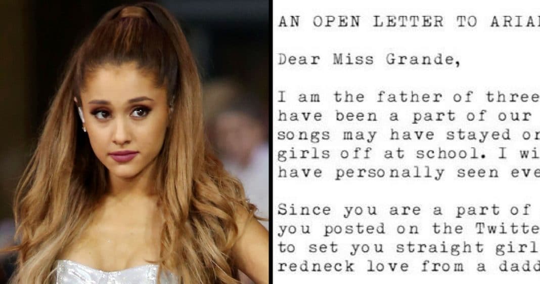 Dad Of 3 Pens Open Letter To Ariana Grande To ‘Set Her Straight’ After Bombing