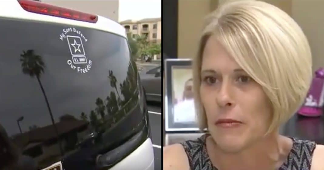 Proud Military Mom Puts Sticker On Car, Then Finds Note About Sons That Leaves Her In Tears