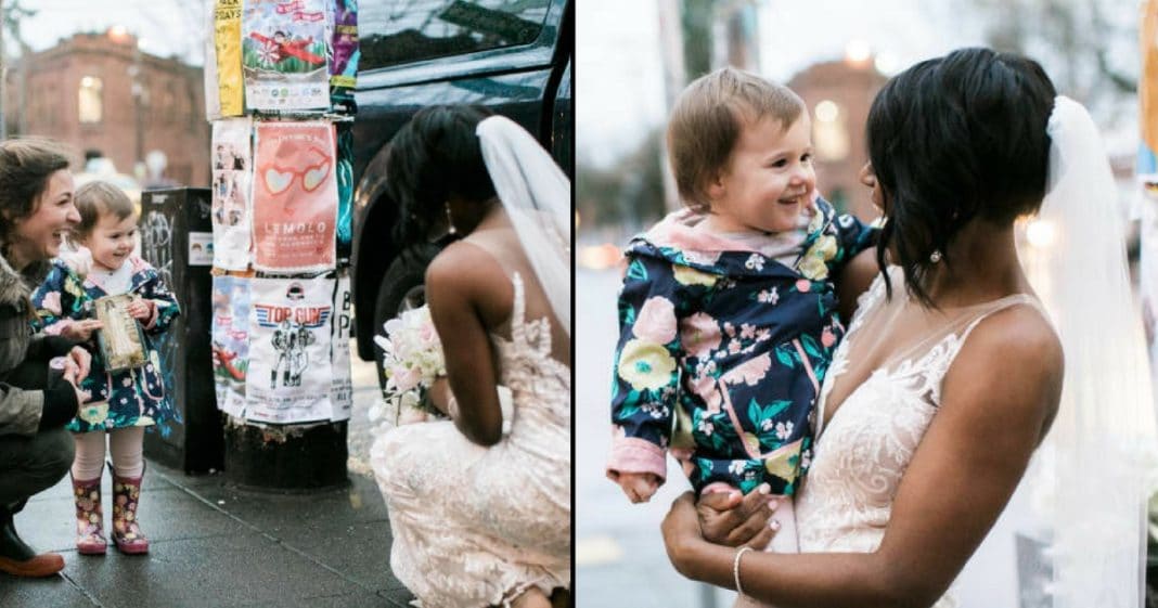 Little Girl Thinks Bride Is Real-Life Princess. What She Does Next Will Melt Your Heart