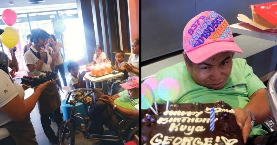 Disabled Man Has Never Had Birthday Party. Watch His Reaction When They Surprise Him For 52nd