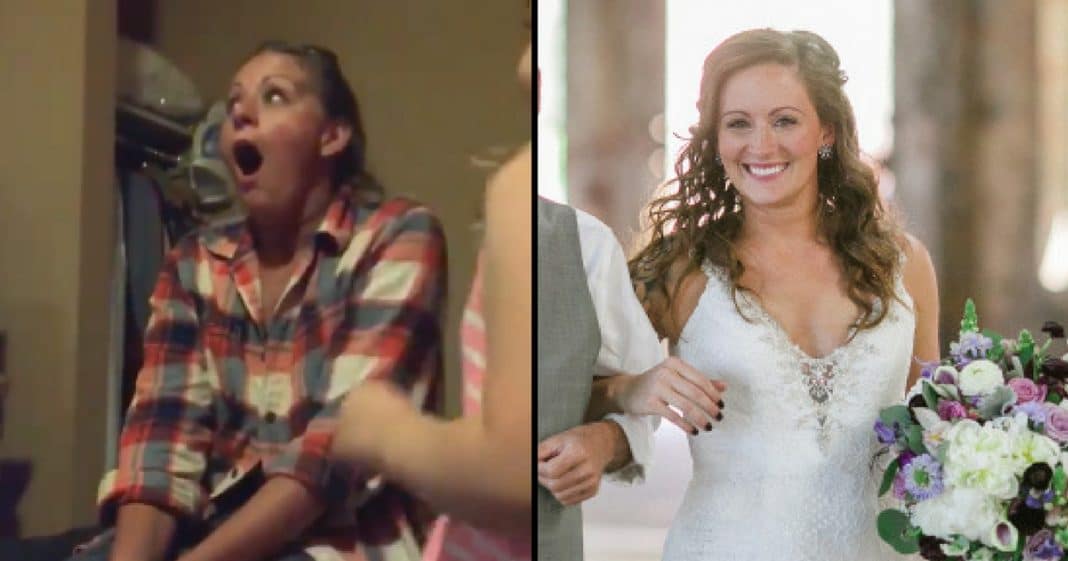 Bride Heartbroken Dad Won’t Be At Wedding, But What Comes Through Door Leaves Her In Tears