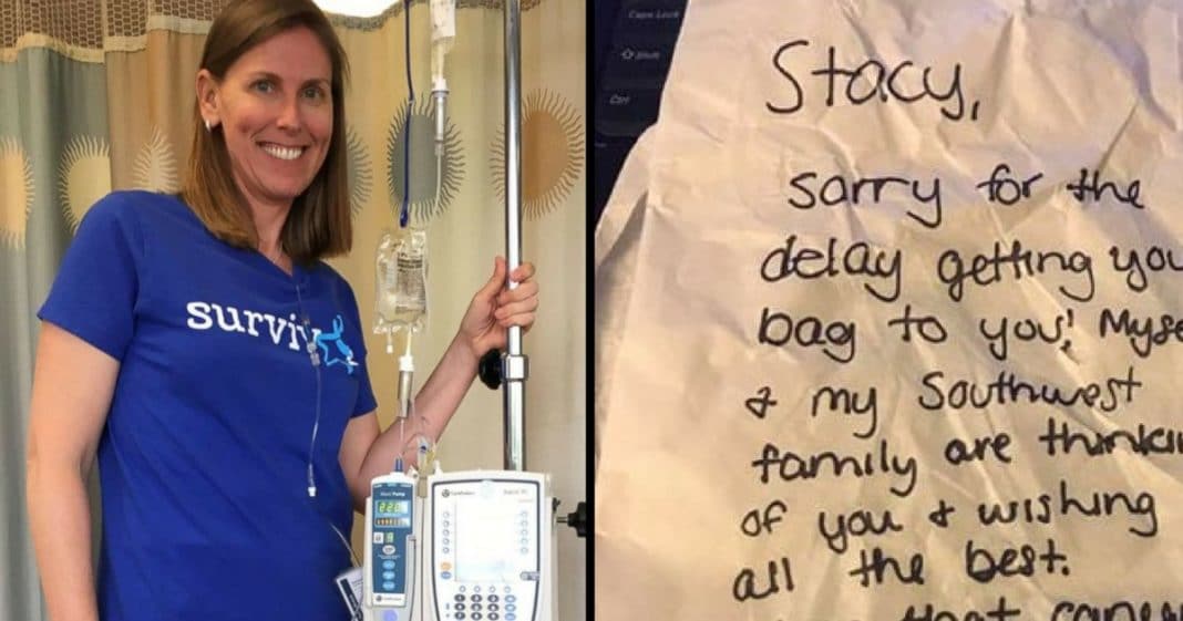Mom With Cancer Desperate For Lost Luggage, Then Finds Note On Porch That Has Her In Tears