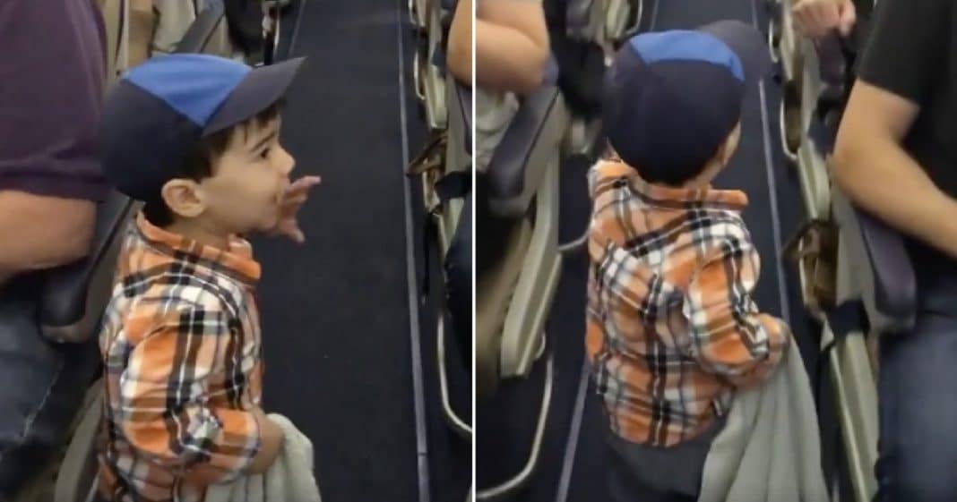 Passengers Roll Eyes When 2-Yr-Old Gets On Plane, But What He Does Next Melts Their Hearts