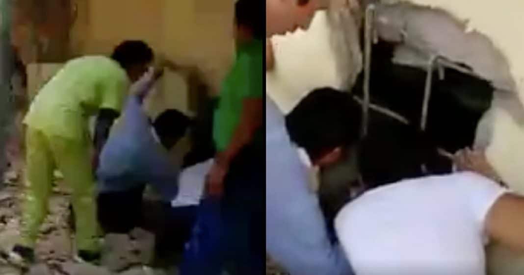 Heartbroken Parents Think All Kids Died In Earthquake, Then Hear Tiny Cries Coming From Rubble