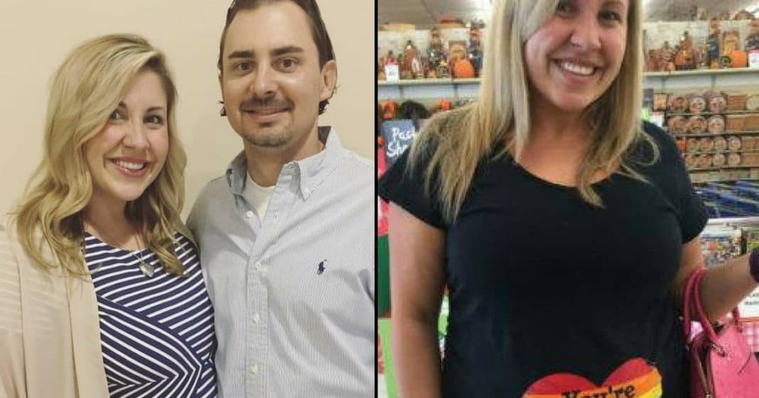 He Begs Pregnant Wife Not To Wear This Shirt. Then Fellow Mom Sees It, Breaks Down In Tears