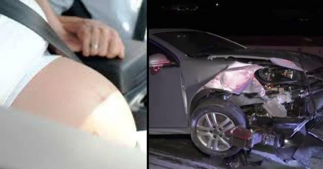 Husband Crashes While Rushing Pregnant Wife To Hospital, Then Angel Appears Out Of Nowhere