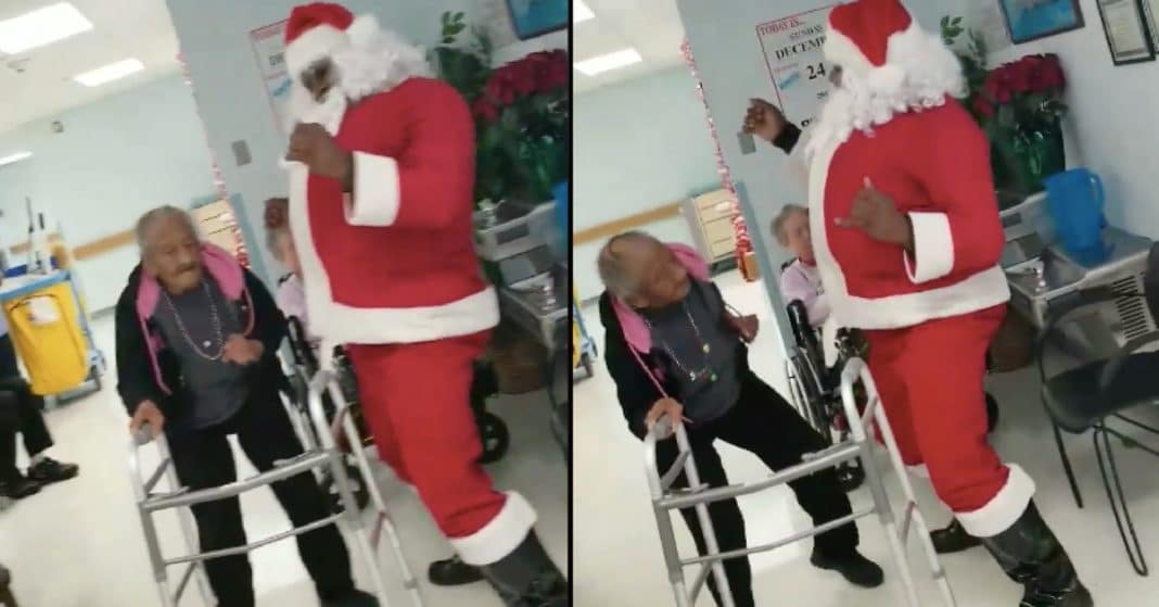 90-Yr-Old Asks Santa To Dance With Her. When I Saw Her Moves I Couldn’t Help But Smile
