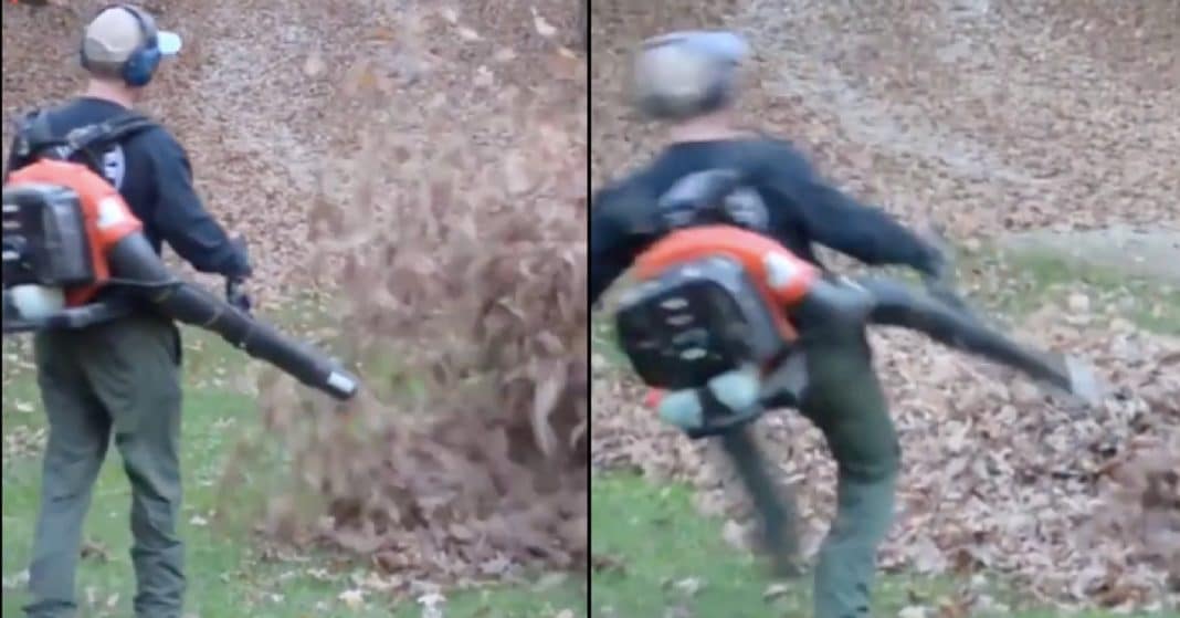 Dad Starts Clearing Leaves From Yard, Almost Faints When He Sees What’s Hiding Underneath