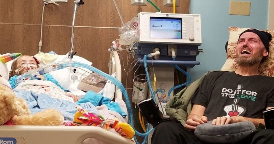 Mom Shares Gut-Wrenching Photo Of 5-Yr-Old Daughter And Grandfather Dying Together In Hospital