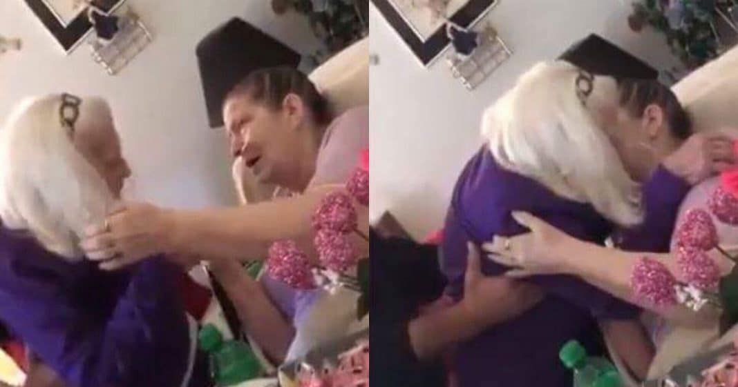 76-Yr-Old Grandma Is Not Well, Second Her 97-Yr-Old Mom Walks Through The Door… Tears