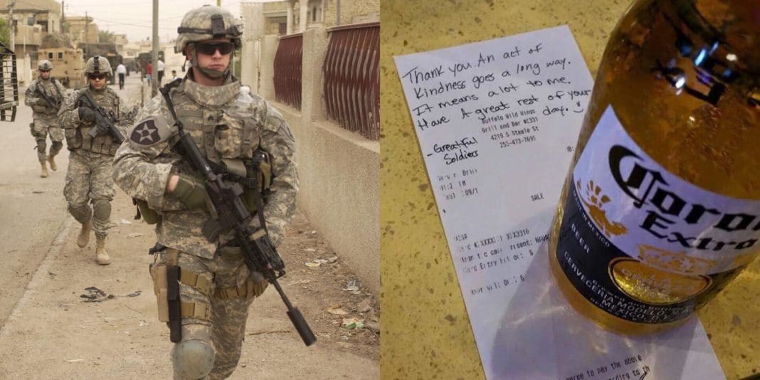 She Orders A Second Beer In Honor Of Fallen Soldier, But Then She Looks Down At The Bill