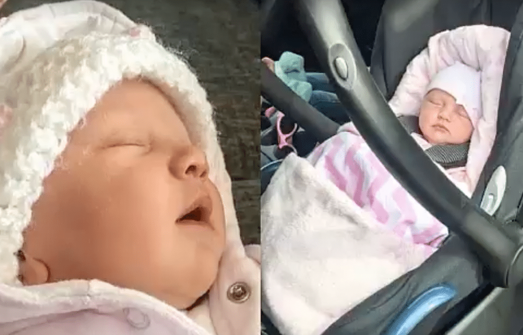 Harper baby in car seat