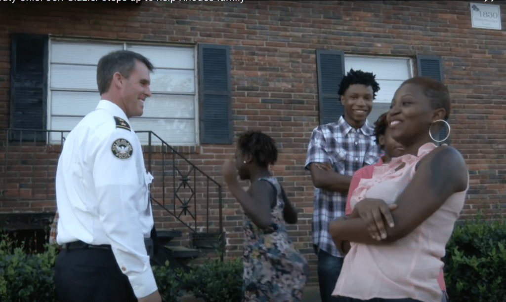 Police Chief with Rhodes family