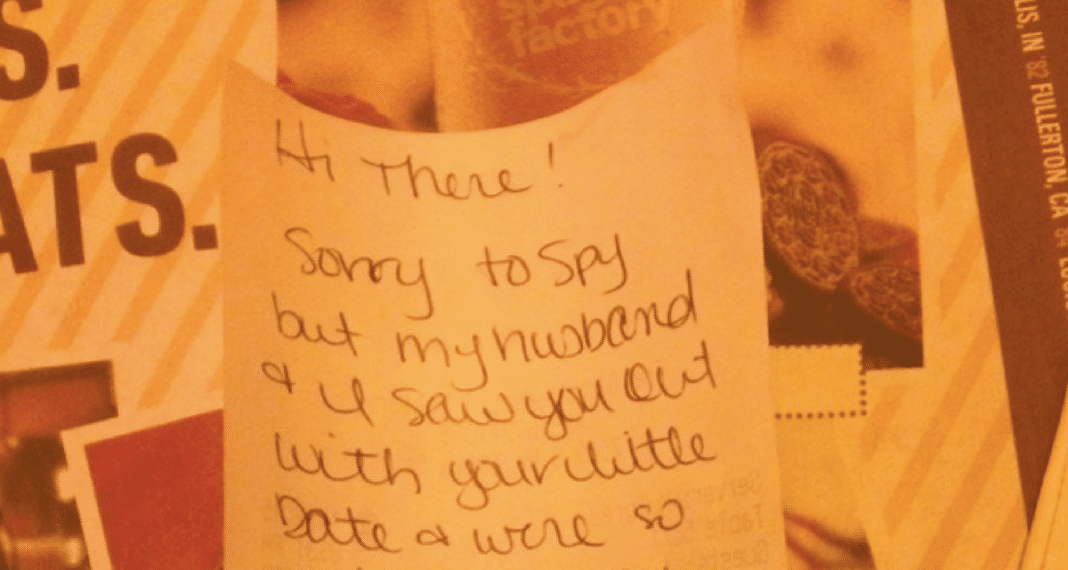Single Dad Sitting In Restaurant With Age 6 Daughter When Anonymous Note Brings Dinner To Halt