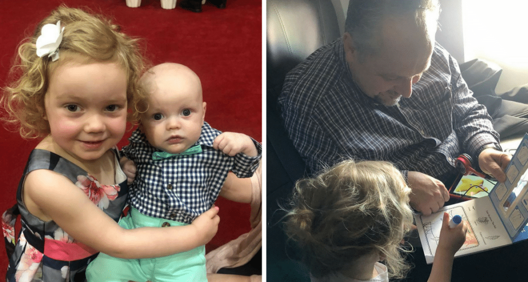 Frazzled Mom Traveling With Two Crying Children, Then Stranger On Plane Reaches For Baby
