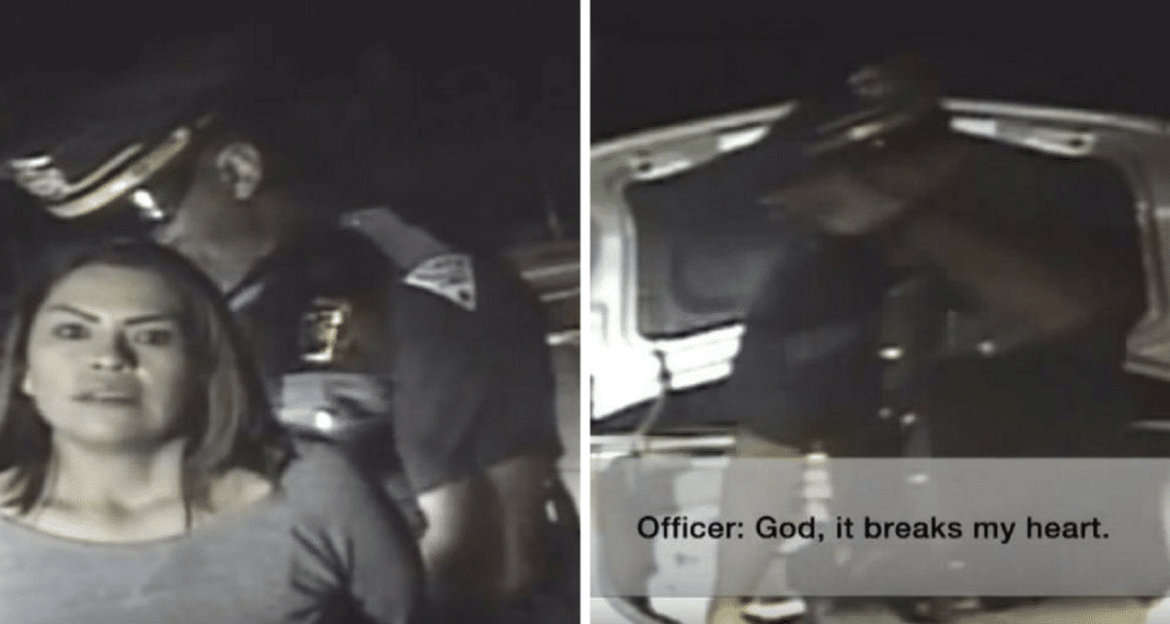 Cop Pulls Over Erratic Driver, Takes 1 Look Inside Trunk Of Her Car And Breaks Down In Tears