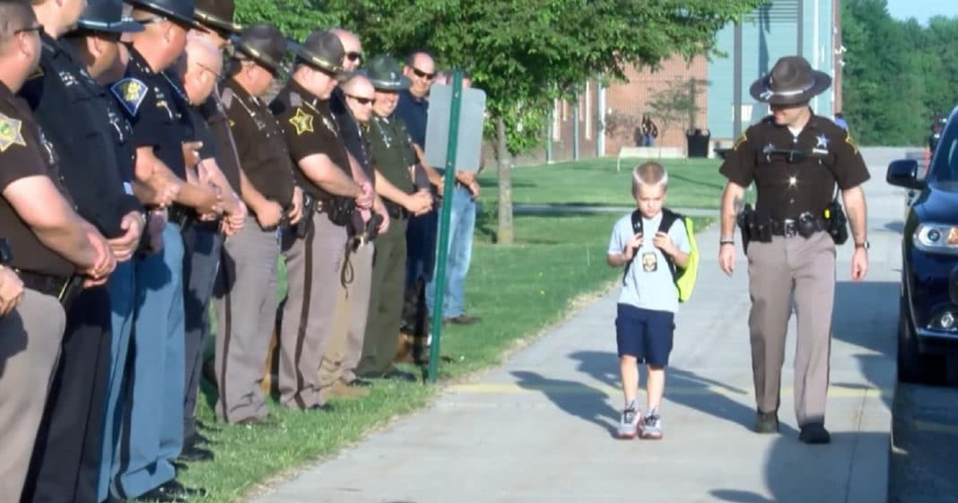 Cop Dies In Line Of Duty, Then 70 Police Officers Show Up At His 5-Year-Old Son’s School