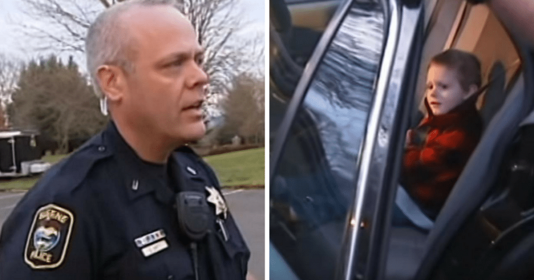 Cop Investigates Suspicious Parked Car, Finds Shivering Family And Knows He Needs To Act Fast