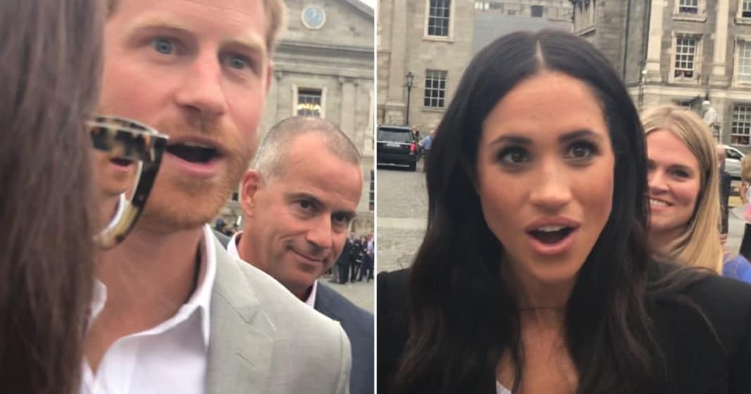 Harry & Meghan Have An Adorable Reaction To Teen After She Gifts Them Hand-Drawn Portrait