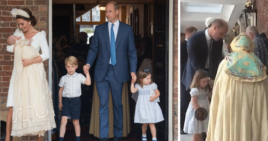 Princess Charlotte Steals The Show With Royal Wave & Polite Handshake At Brother Louis’ Christening