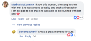 Sonoma Sheriff's Department comments on Facebook