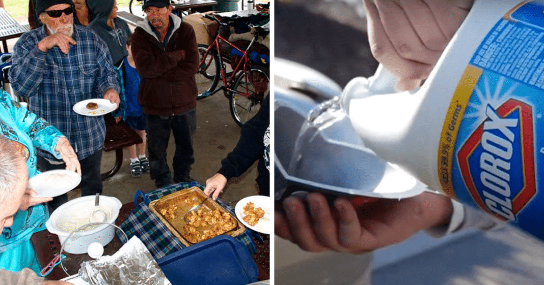 Health Department Shows Up And Pours Bleach On Food Volunteers Wanted To Feed The Homeless
