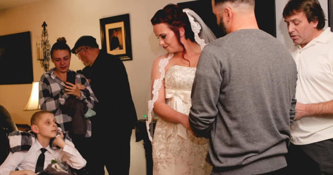 Age 12 Boy With Cancer Gets Dying Wish Granted – To Walk His Mommy Down The Isle At Her Wedding