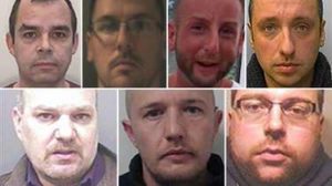 Seven of the men involved in the horrific abuse. Seven of the men involved in the horrific abuse.