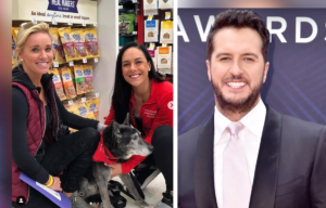 Luke Bryan and his wife, Caroline, Poochie, Proverbs 12:10 Animal Rescue in Nashville, Tennessee
