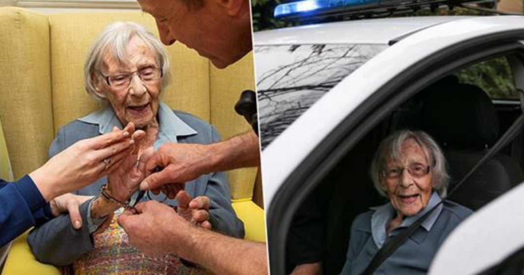 104-year-old grandma finally gets her bucket list wish to be arrested