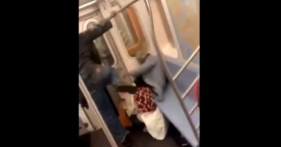 Elderly 78-year-old woman kicked in the face on subway, bleeds as onlookers do nothing