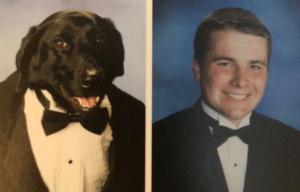 Alpha and AJ in his senior yearbook photo