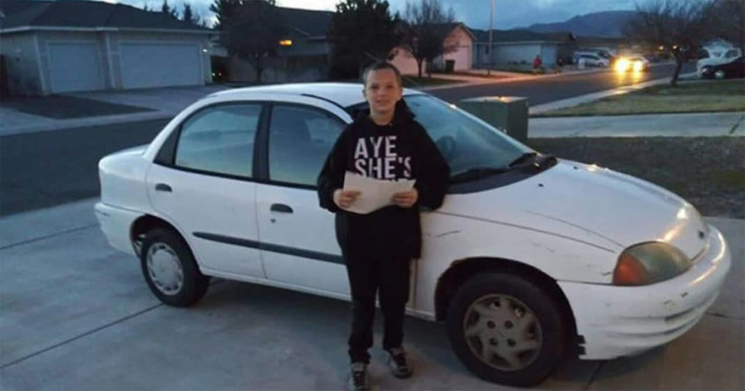 13-year-old boy does yard work and trades his Xbox to buy a car for his struggling single mom