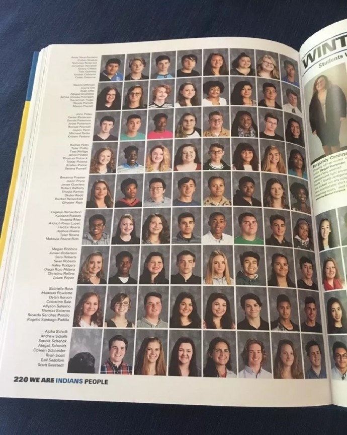 The full yearbook page featuring Alpha and AJ