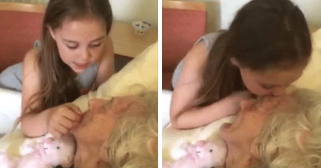Age 5 girl sings “You Are My Sunshine” to dying great-grandma the first time they meet